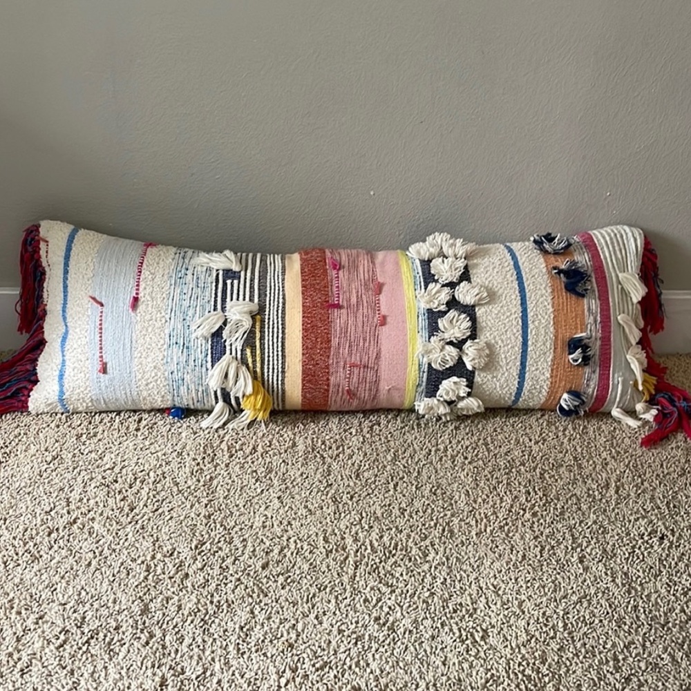 Anthropologie All Roads Textured Primrose Pillow